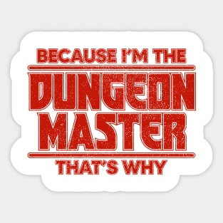 D&D Dungeon Master Grunge Sticker